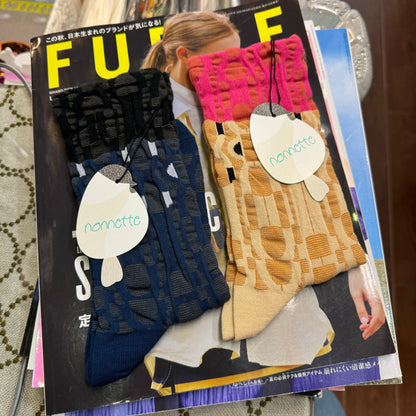 Nonnette Art deco Socks, 2 Colors, made in Japan