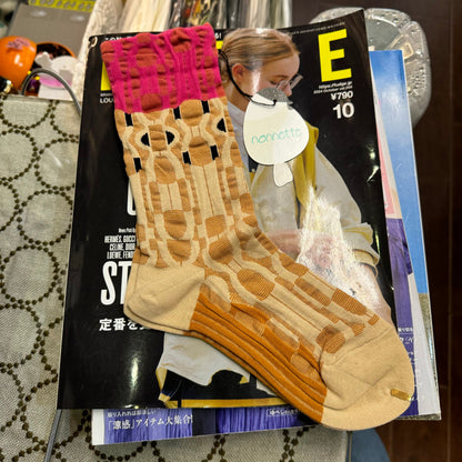 Nonnette Art deco Socks, 2 Colors, made in Japan