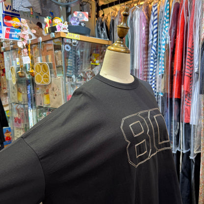 Sale- Estroislose Black 80 Embroidery T-shirt, made in Japan