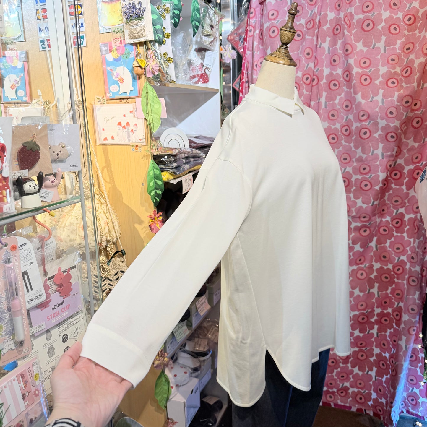 Siwaly fluid Long Blouse, 2 Colors, made in Japan