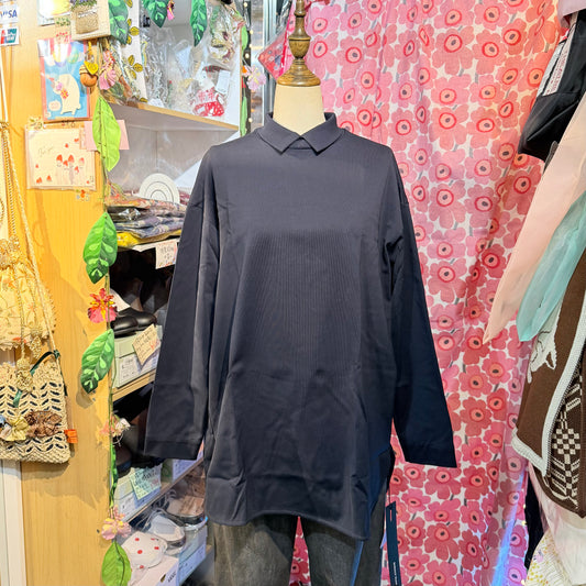 Siwaly fluid Long Blouse, 2 Colors, made in Japan