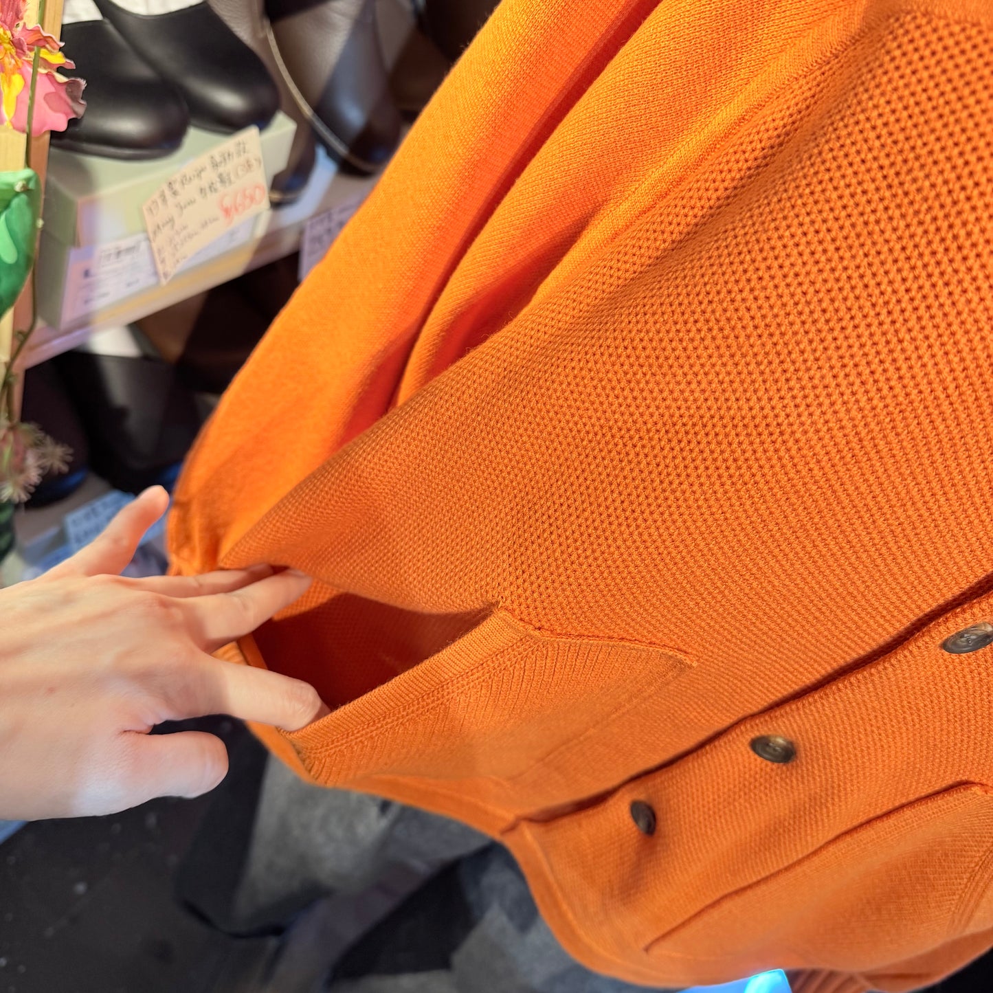 Estroislose Orange Cardigan
