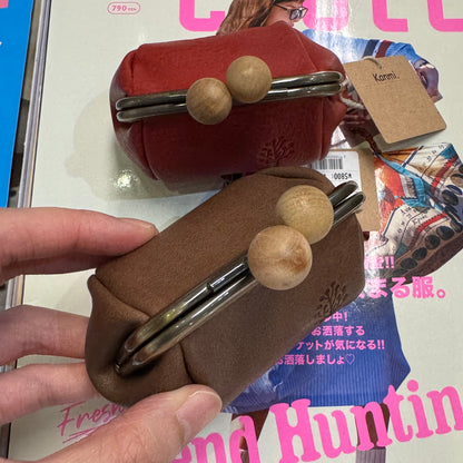 Kanmi Leather Coins Purse , 2 Colors, made in Japan