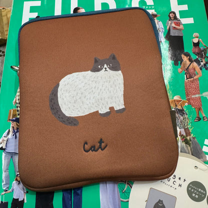 CDF Cat Brown Gadget Pouch