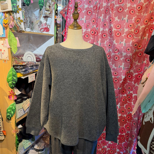 Nachukara Grey Sweatshirt, made in Japan