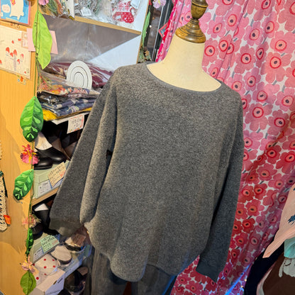 Nachukara Grey Sweatshirt, made in Japan