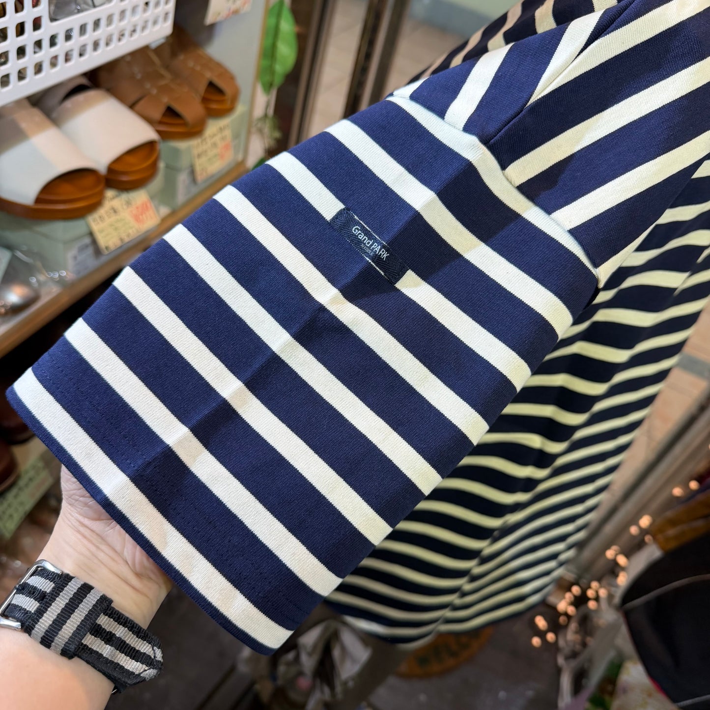 Grand Park Striped T-shirt, 2 Colors, made in Japan