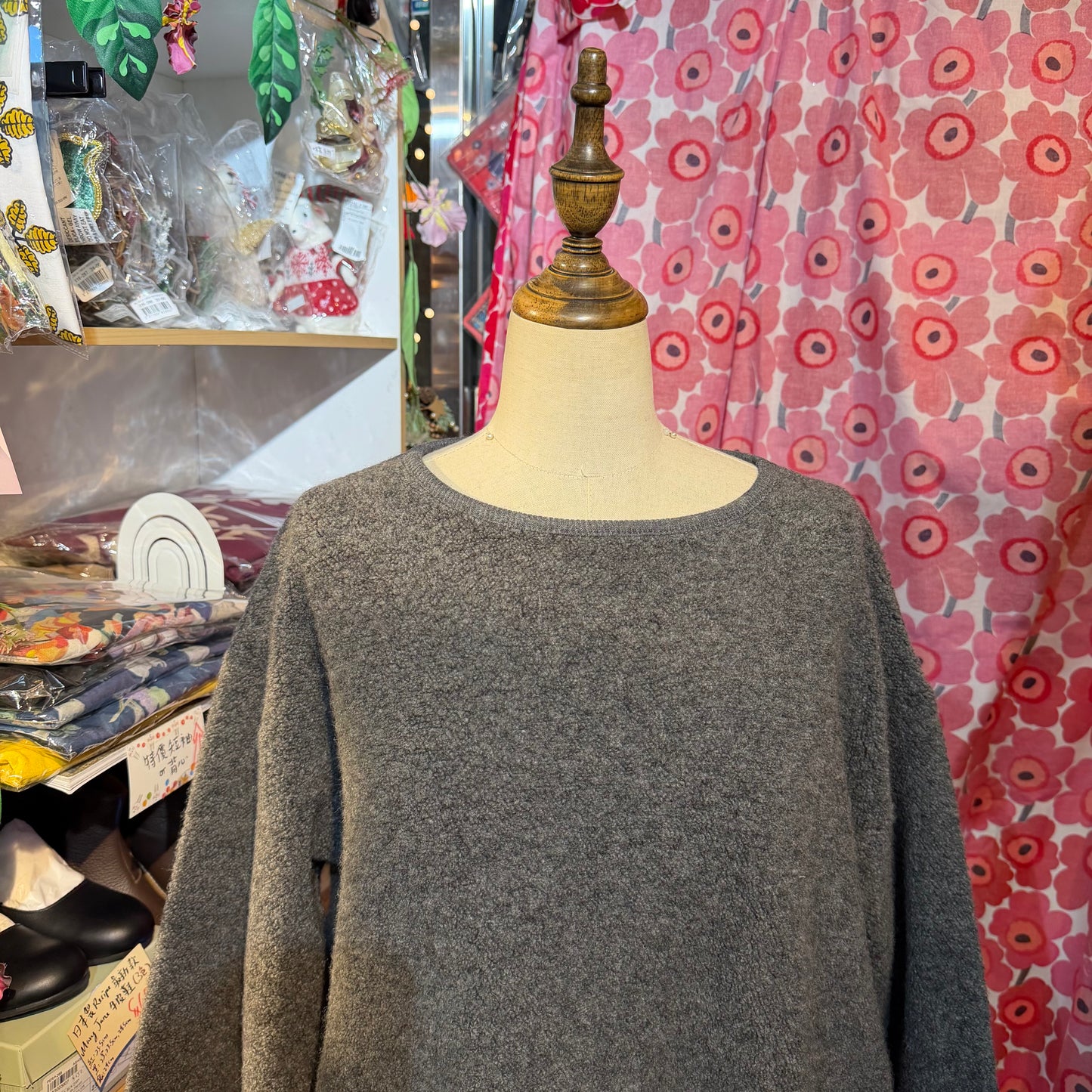 Nachukara Grey Sweatshirt, made in Japan