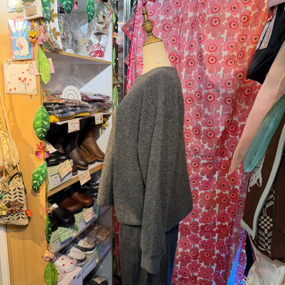 Nachukara Grey Sweatshirt, made in Japan