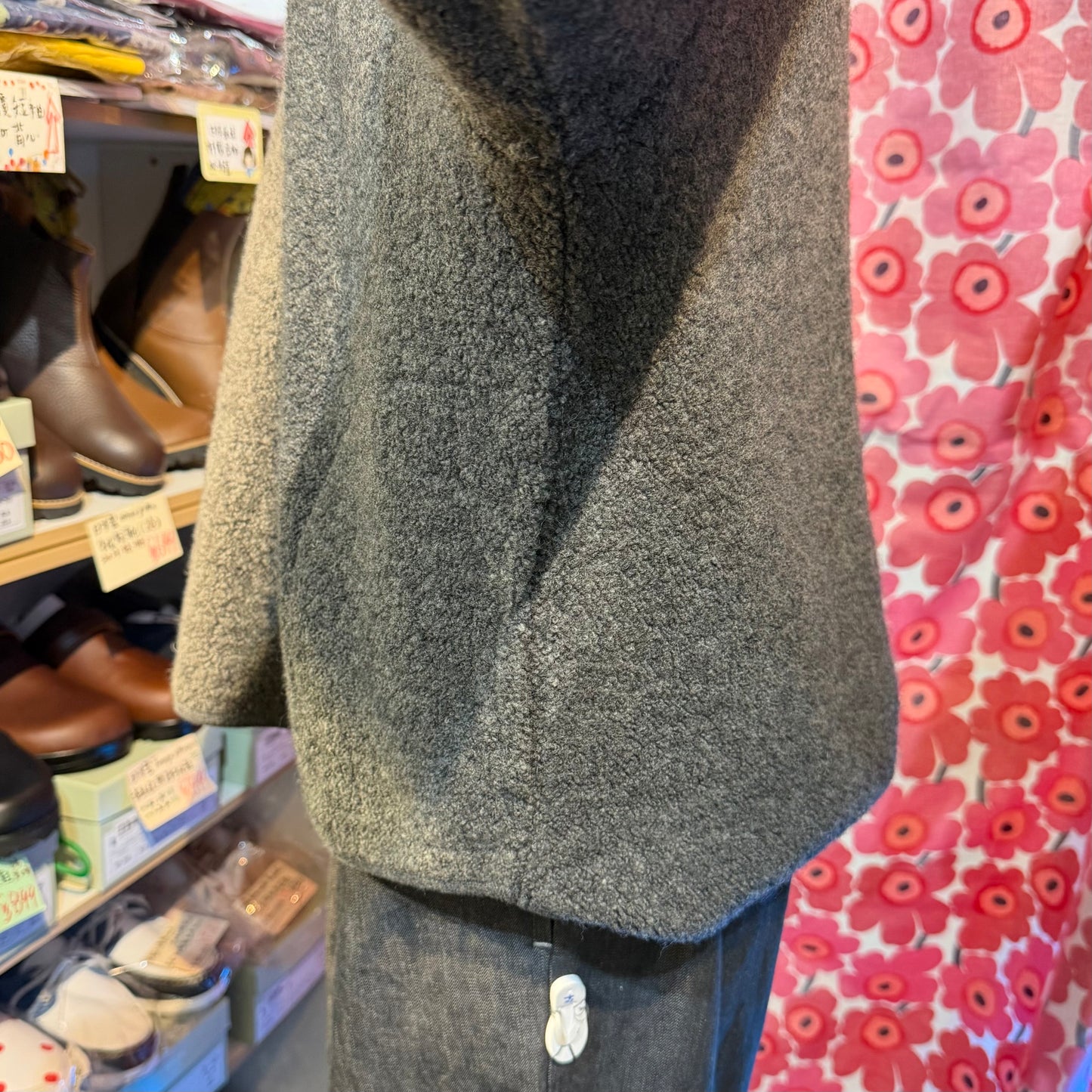 Nachukara Grey Sweatshirt, made in Japan