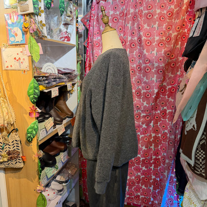 Nachukara Grey Sweatshirt, made in Japan