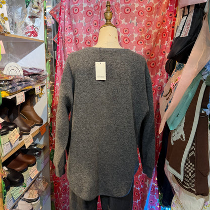 Nachukara Grey Sweatshirt, made in Japan