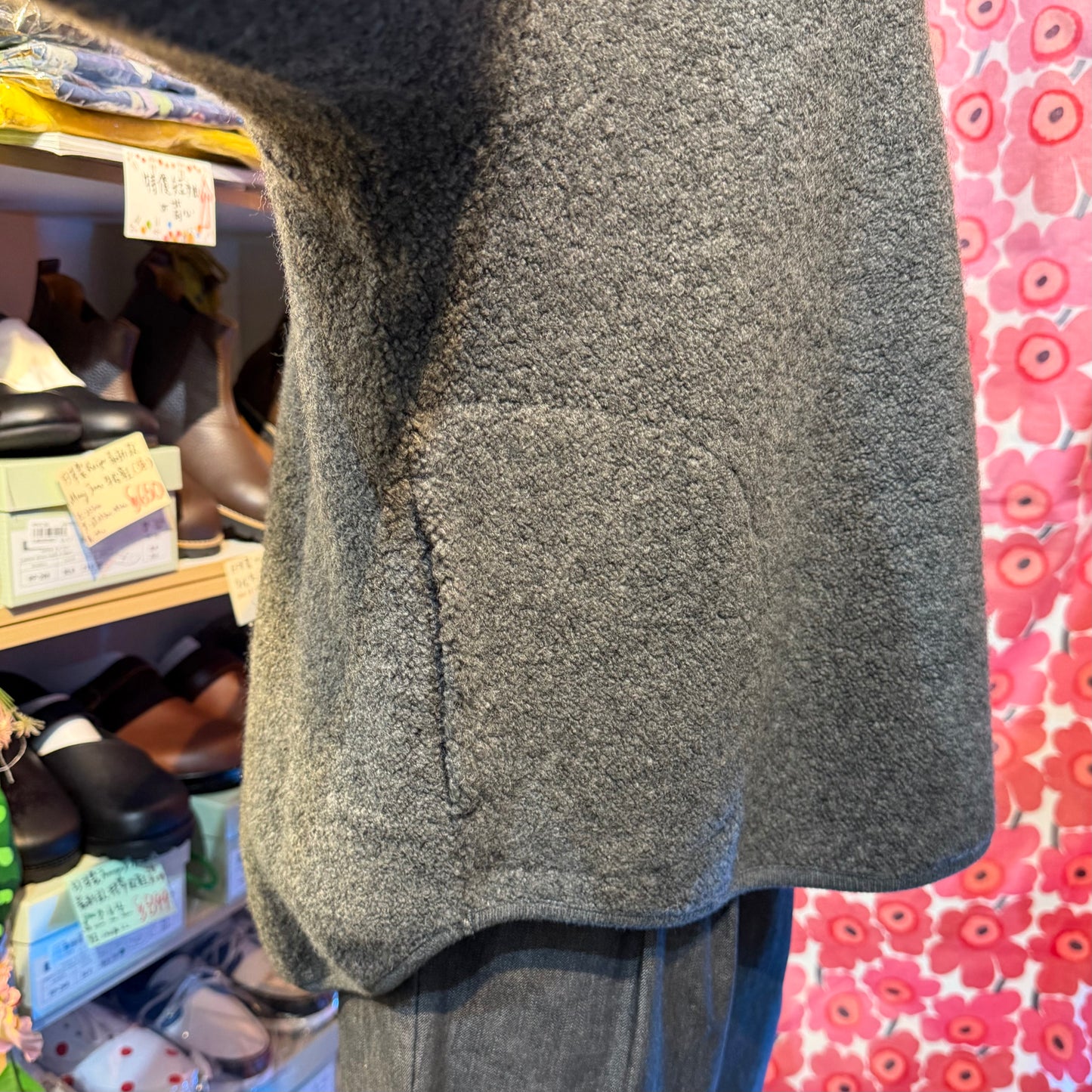 Nachukara Grey Sweatshirt, made in Japan