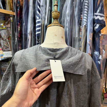Sale- Nachukara Grey Linen Top, made in Japan