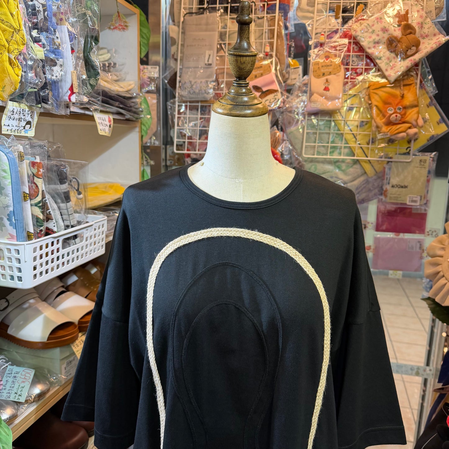 Ohta Black Jizo T-shirt, size W2, made in Japan