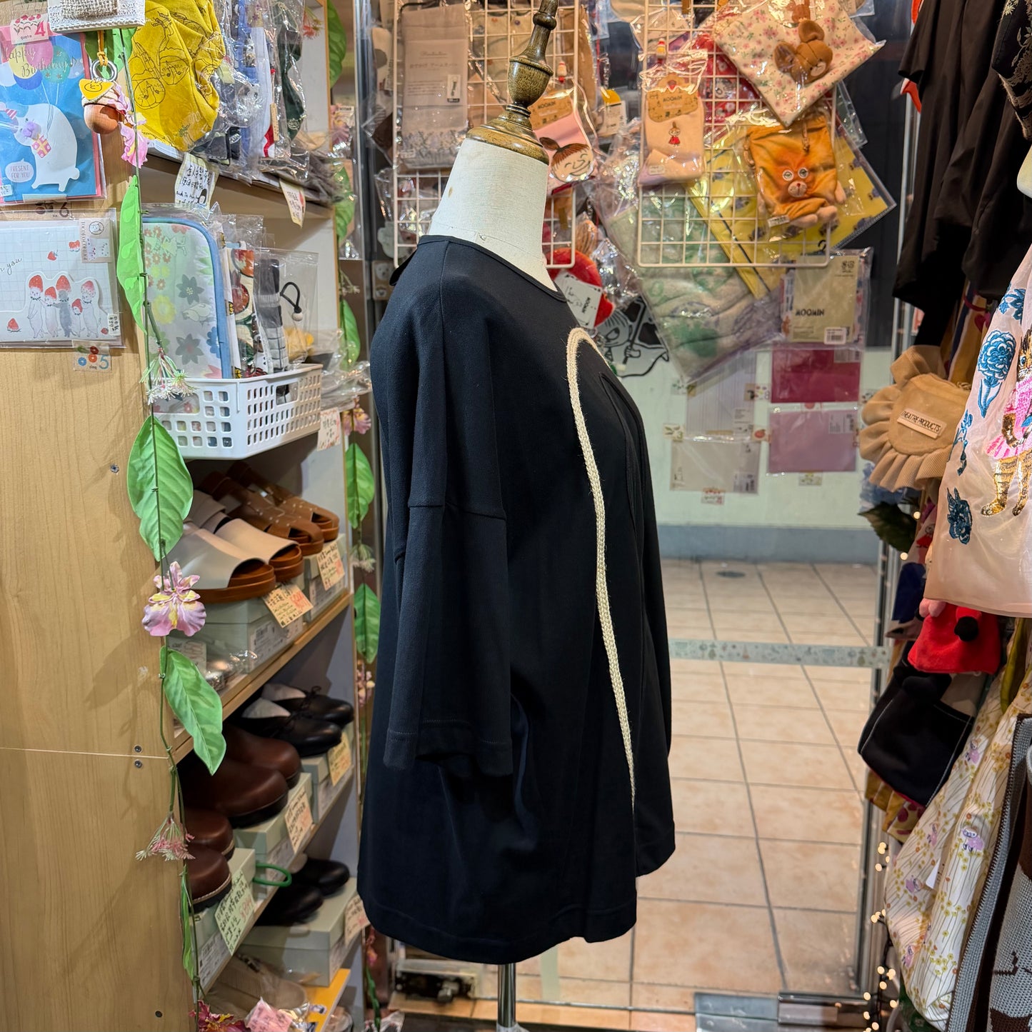 Ohta Black Jizo T-shirt, size W2, made in Japan