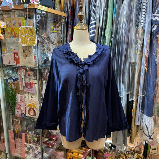 SO Navy Frills 2Way Top, Cardigan