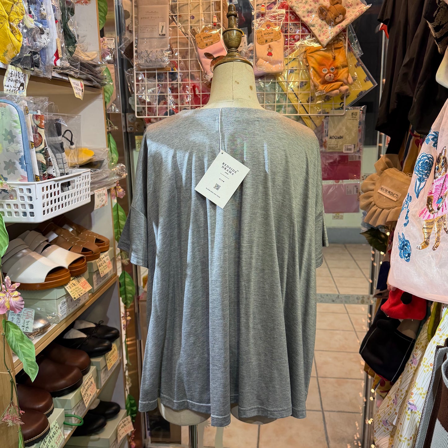 Bedsidedrama Grey T-shirt, size 1, made in Japan