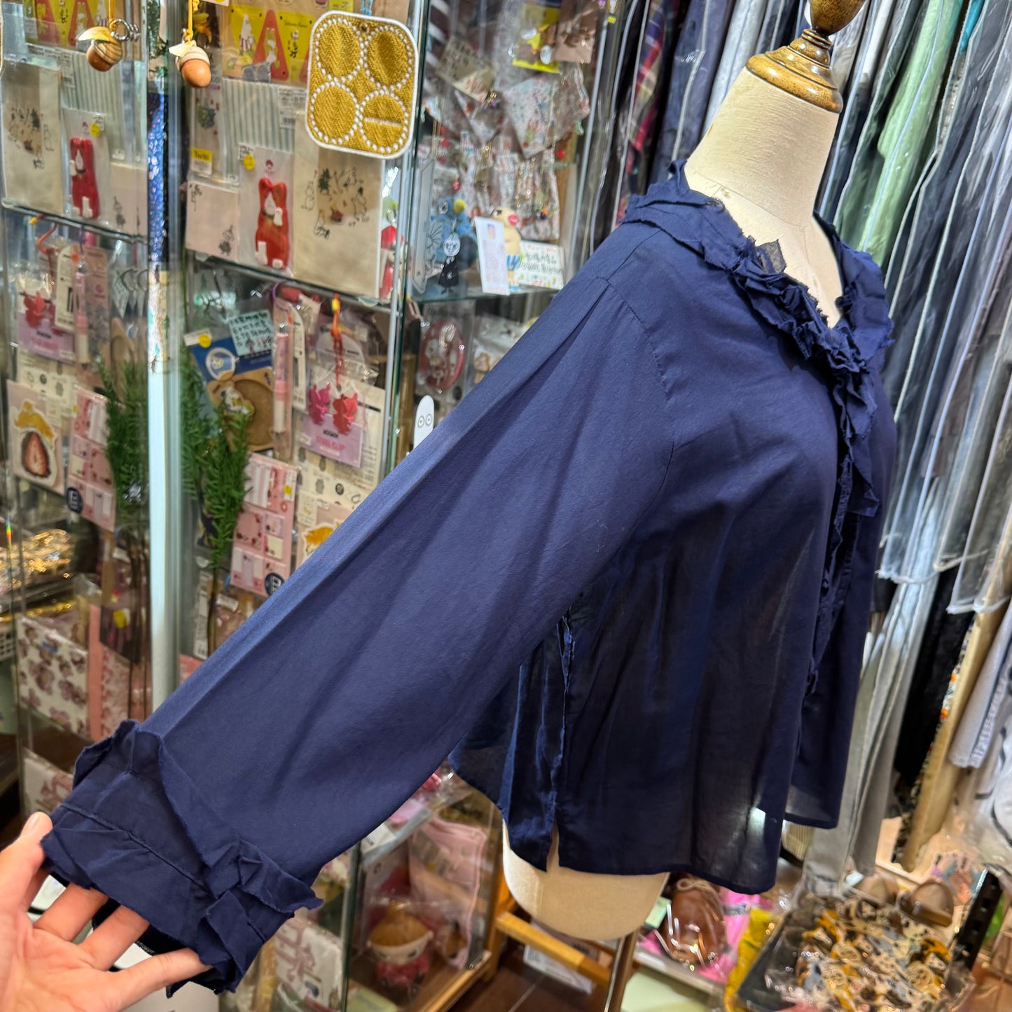 SO Navy Frills 2Way Top, Cardigan