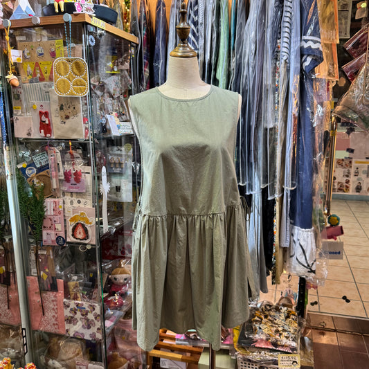 Tang Grey Green Vest Top, made in Japan