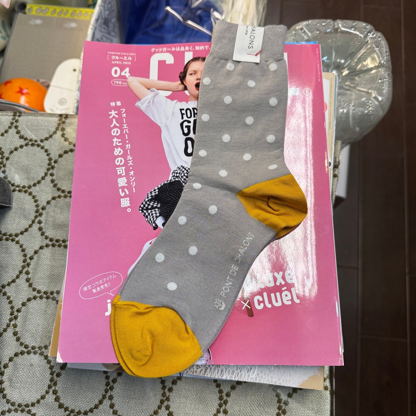 Pont de Chalons Polka Socks, 3 Colors, made in Japan