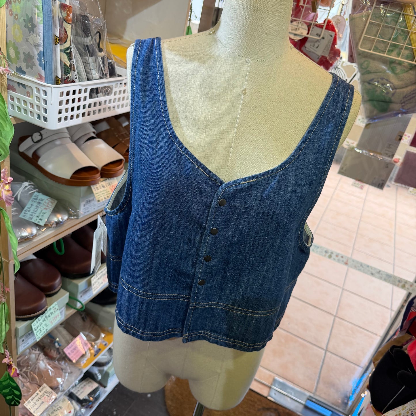 Nouvelles du Paradis Denim 2Way Vest Top