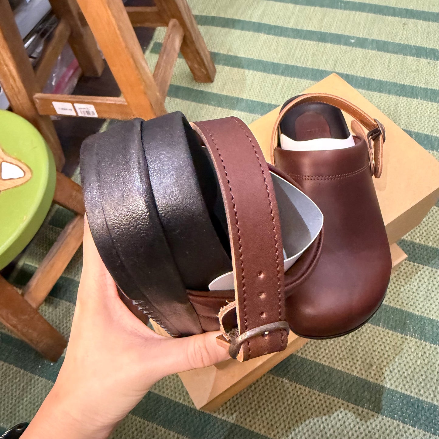 Tumugu X Hcubuch Leather 'Koppe' 2Way Sandals, made in Japan