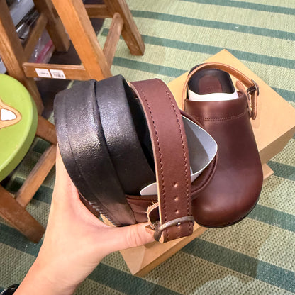 Tumugu X Hcubuch Leather 'Koppe' 2Way Sandals, made in Japan