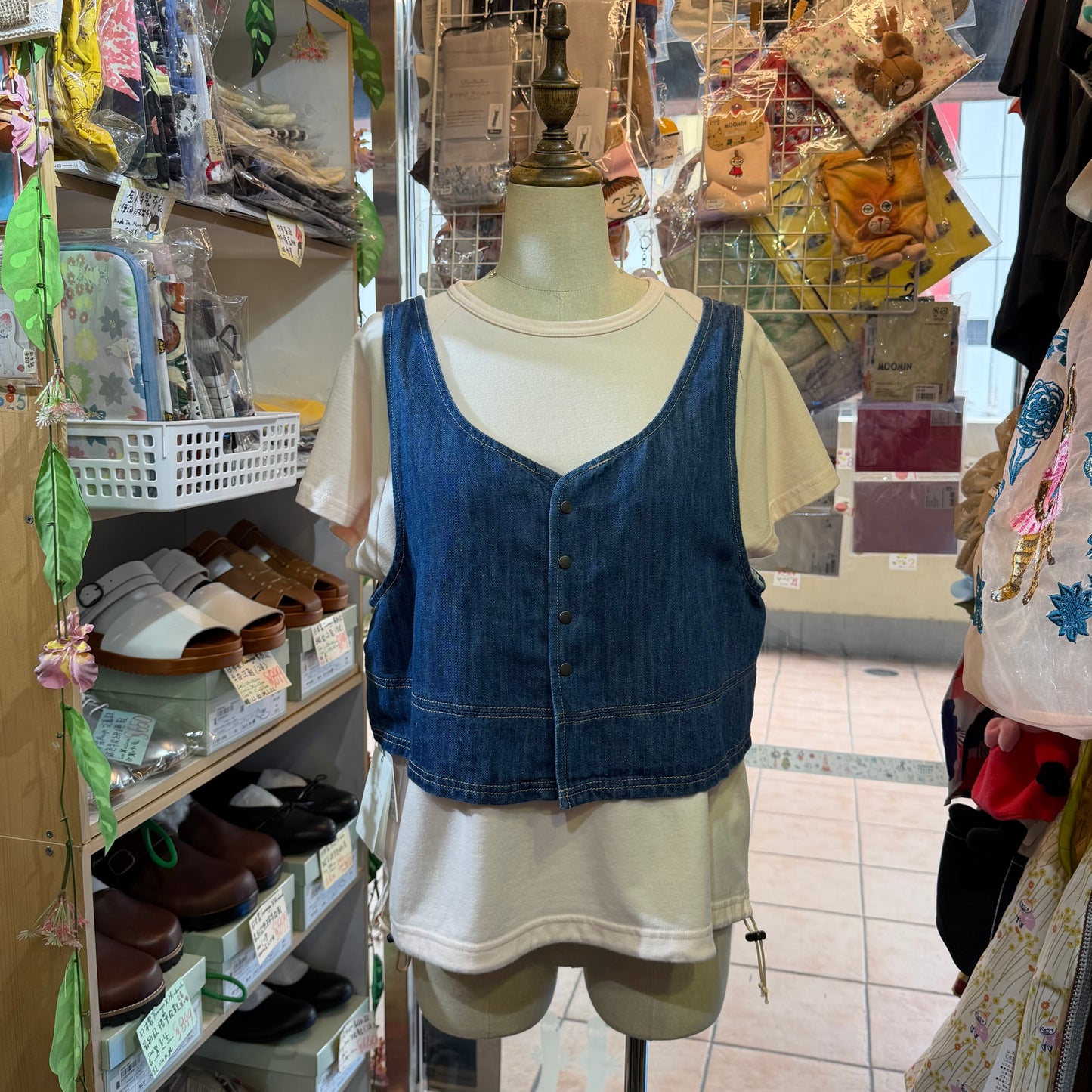 Nouvelles du Paradis Denim 2Way Vest Top