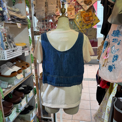 Nouvelles du Paradis Denim 2Way Vest Top