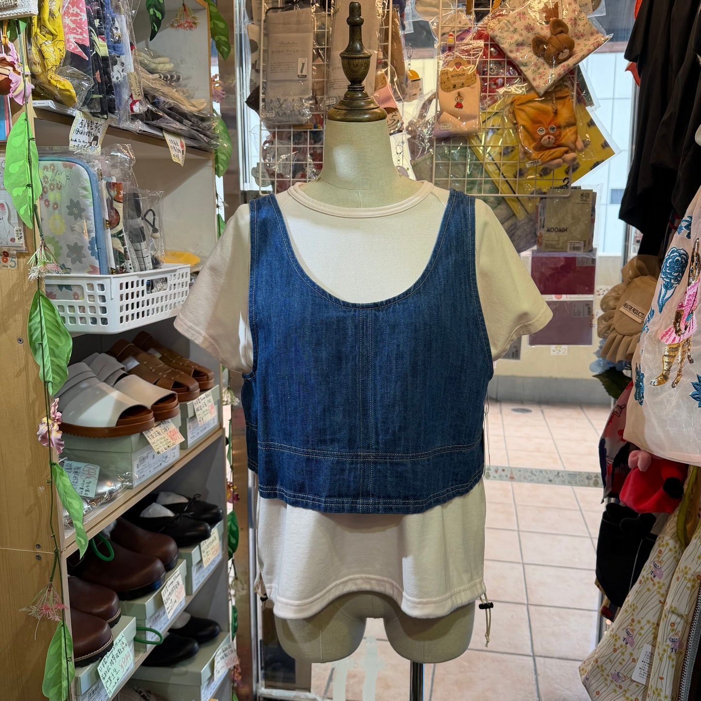 Nouvelles du Paradis Denim 2Way Vest Top