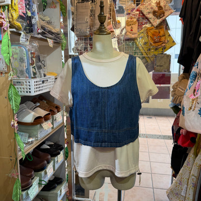 Nouvelles du Paradis Denim 2Way Vest Top