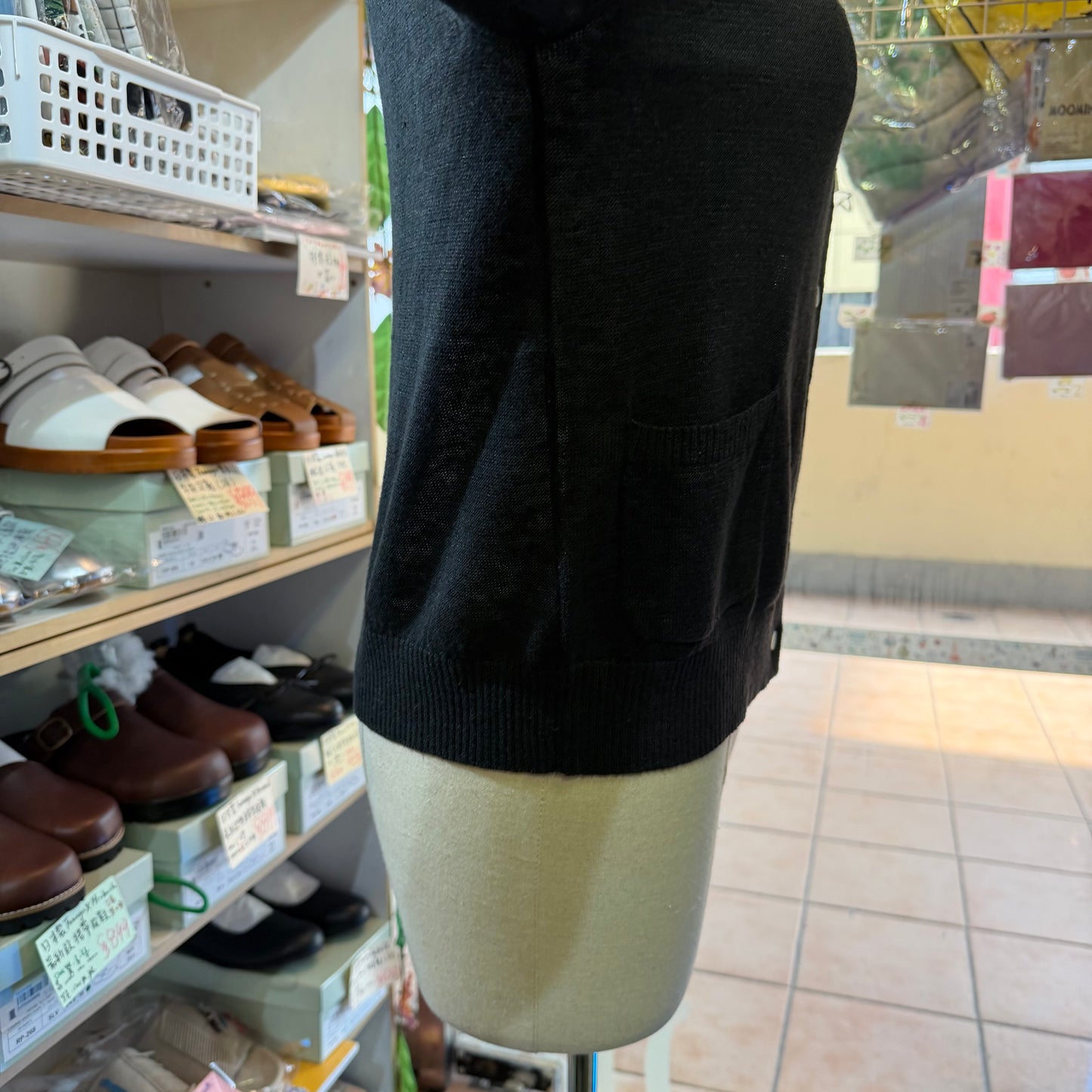 Vent d Ouest Black Linen Cardigan