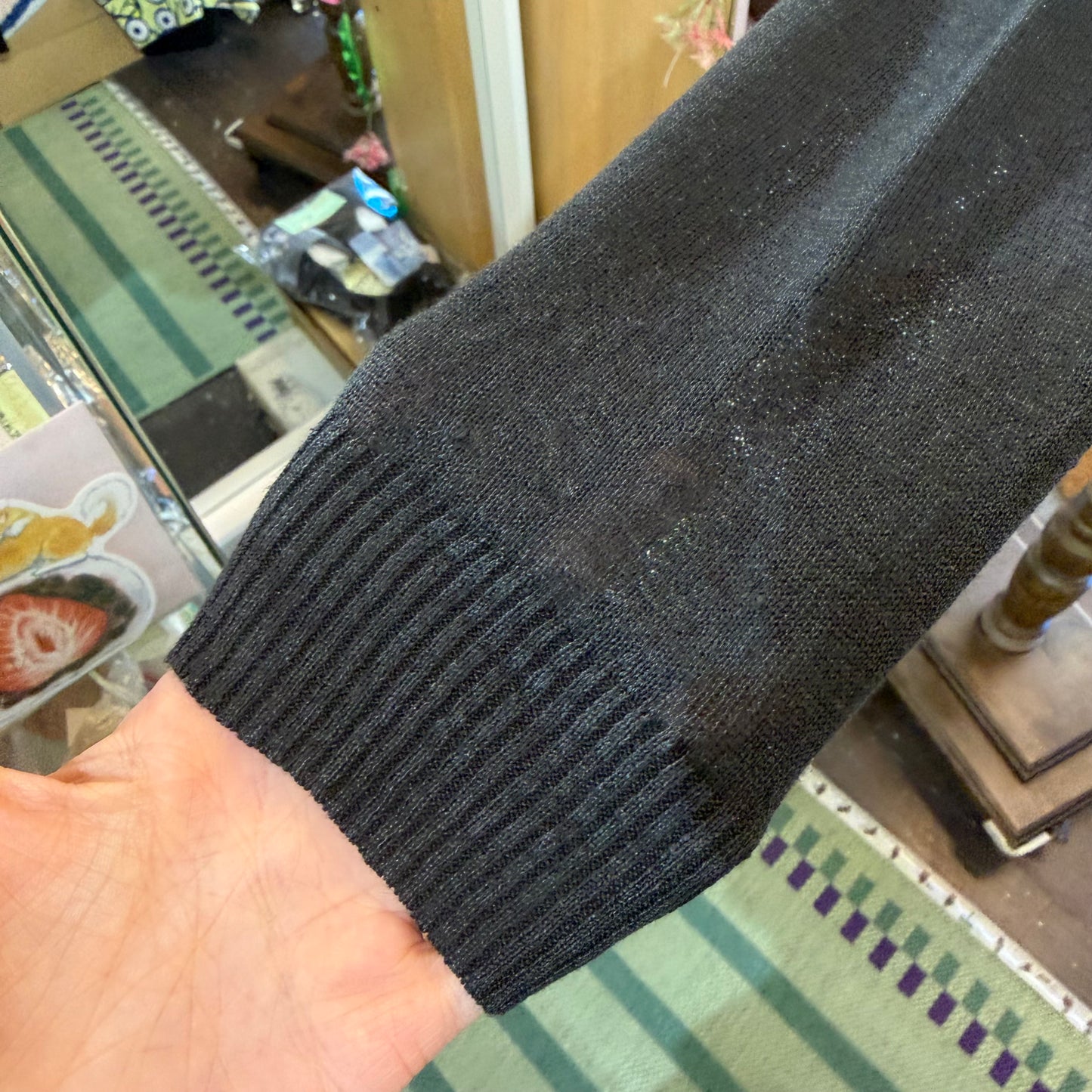 Vent d Ouest Black Linen Cardigan