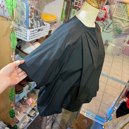 Mizuiro Ind 3-D Black Balloon Blouse, made in Japan