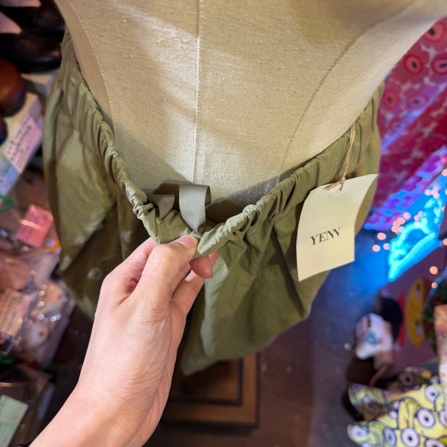 Yenn Green Easy Bermuda Shorts, Size 38