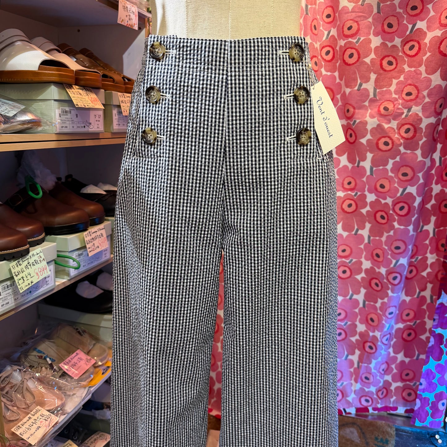 Vest d Ouest Checked Pants, made in Japan