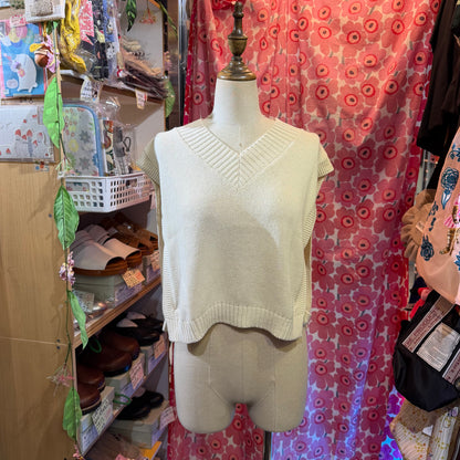 (g) Linen Knit Vest Top, 2 Colors
