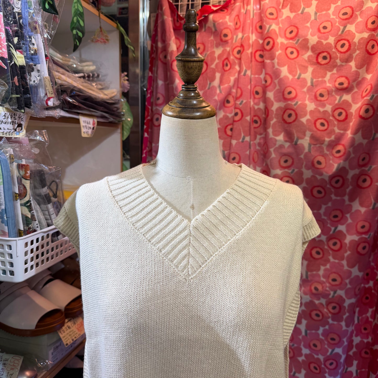 (g) Linen Knit Vest Top, 2 Colors