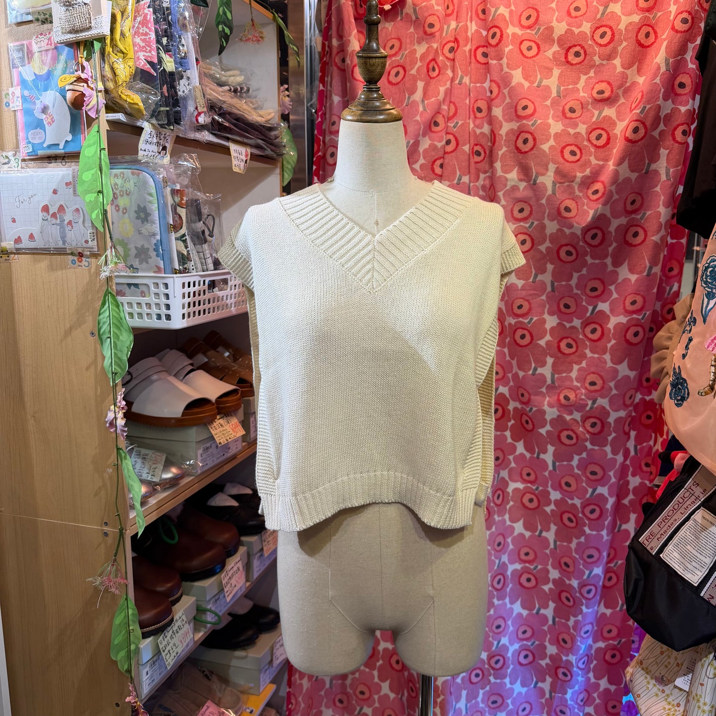 (g) Linen Knit Vest Top, 2 Colors