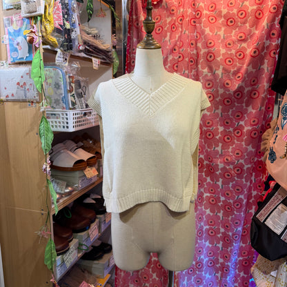 (g) Linen Knit Vest Top, 2 Colors