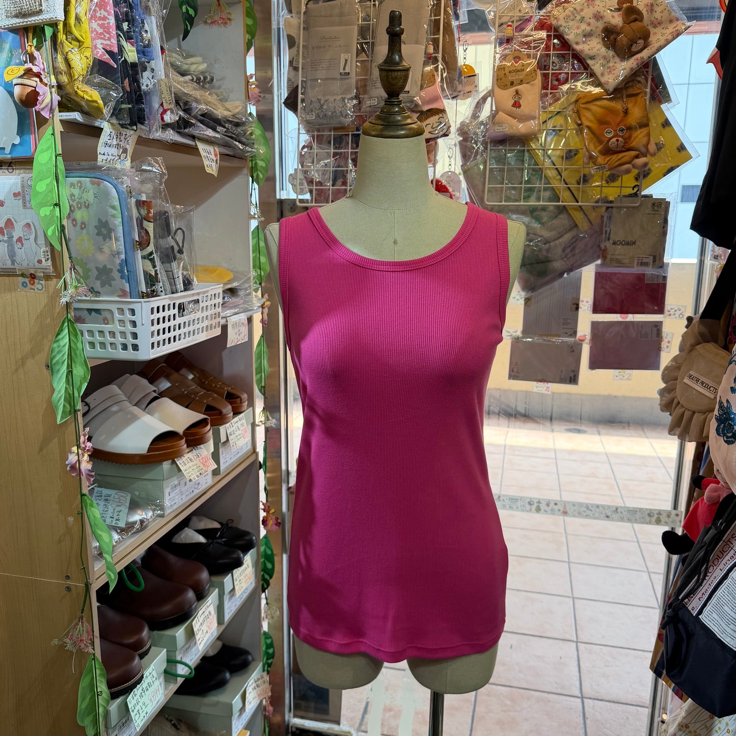 Ichi Pink Tank Vest Top, made in Japan