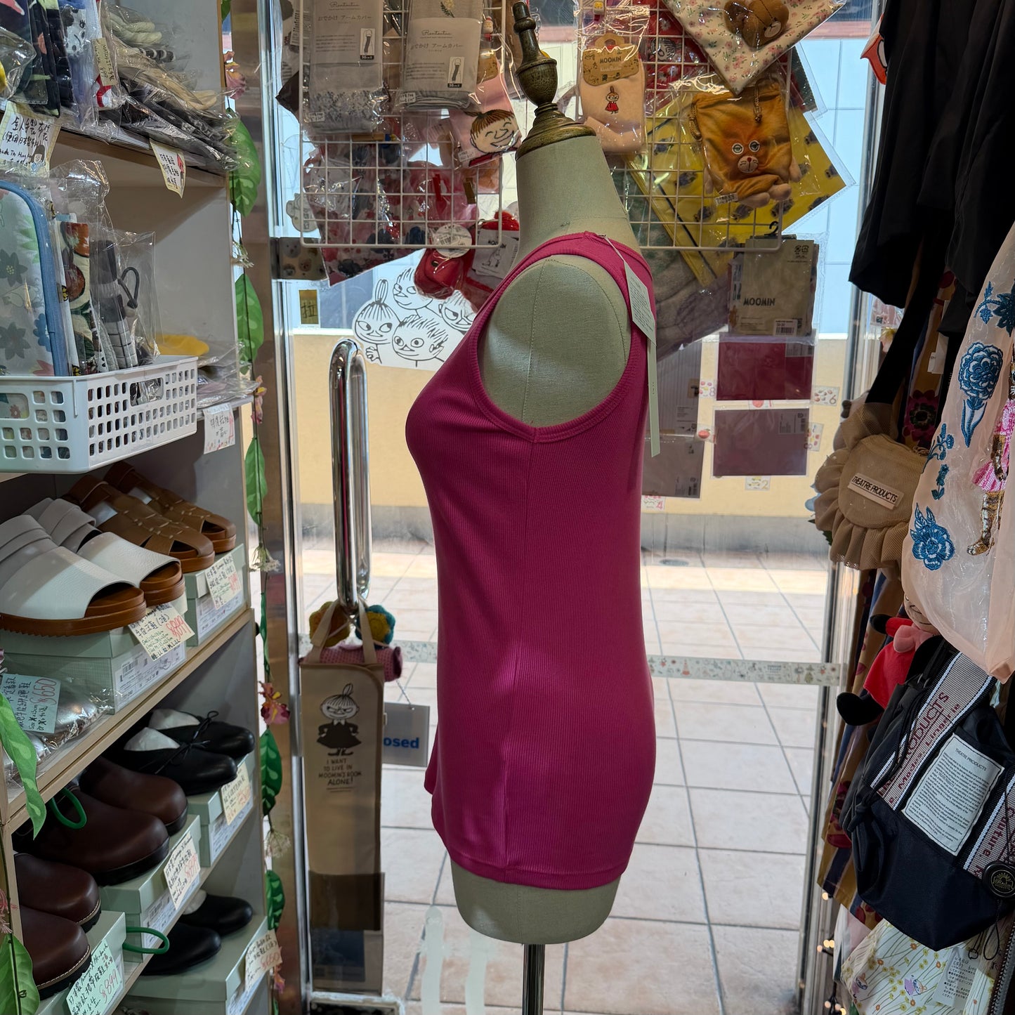 Ichi Pink Tank Vest Top, made in Japan