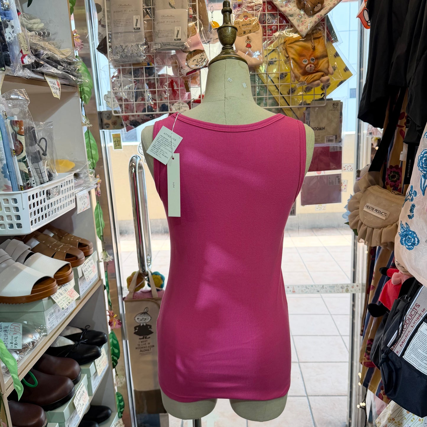 Ichi Pink Tank Vest Top, made in Japan