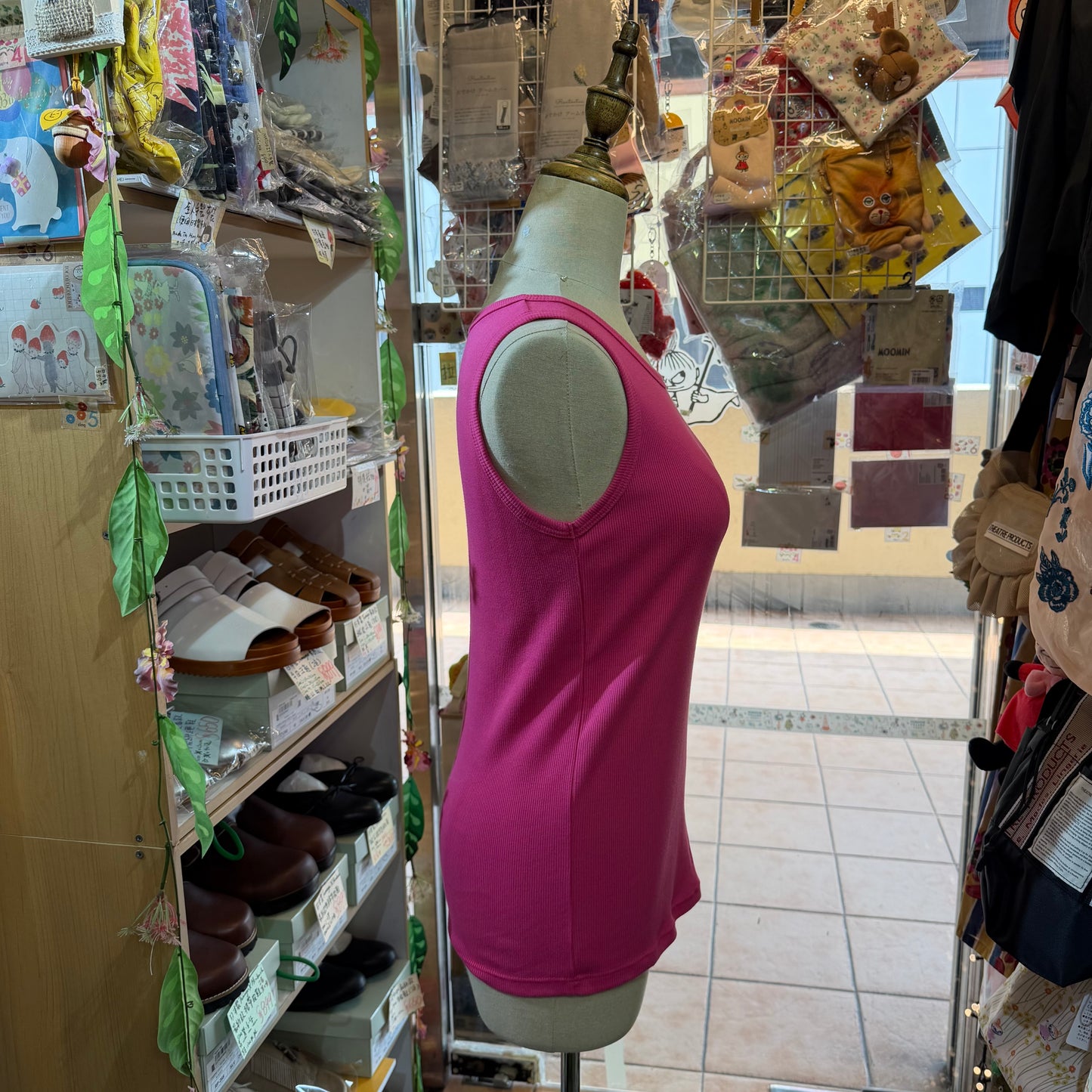 Ichi Pink Tank Vest Top, made in Japan