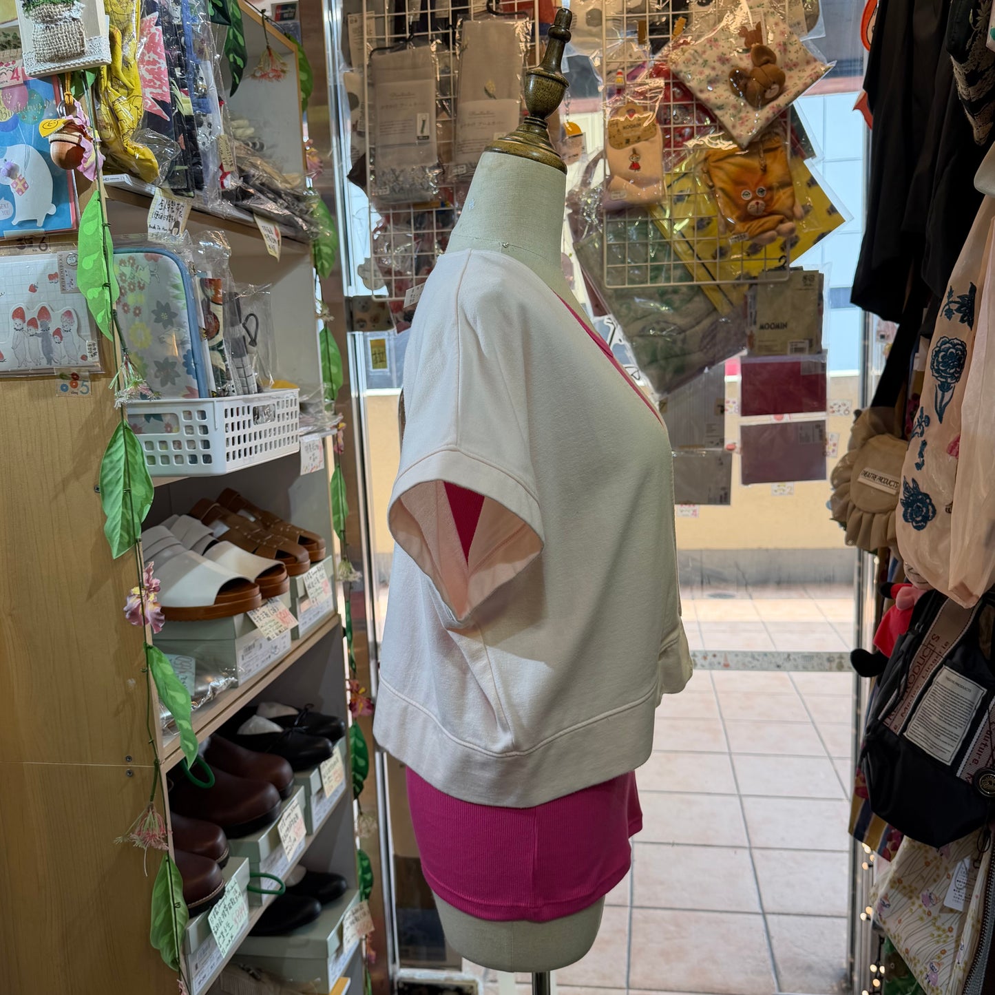 Hands of creation Pink V-Neck Blouse, made in Japan
