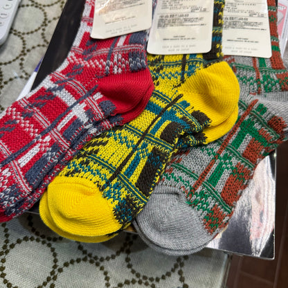 Meri ja kuu Socks Checked Socks, 3 Colors, made in Japan