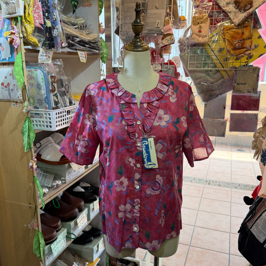 Michael Beaudouin X Liberty London Floral Pink Shirt, made in Japan