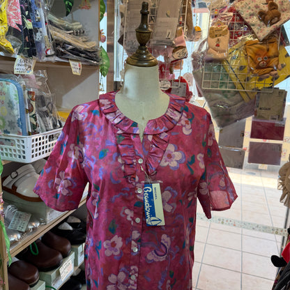 Michael Beaudouin X Liberty London Floral Pink Shirt, made in Japan