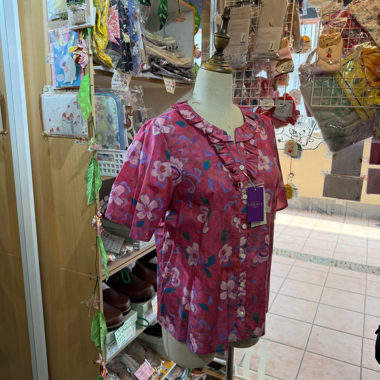 Michael Beaudouin X Liberty London Floral Pink Shirt, made in Japan